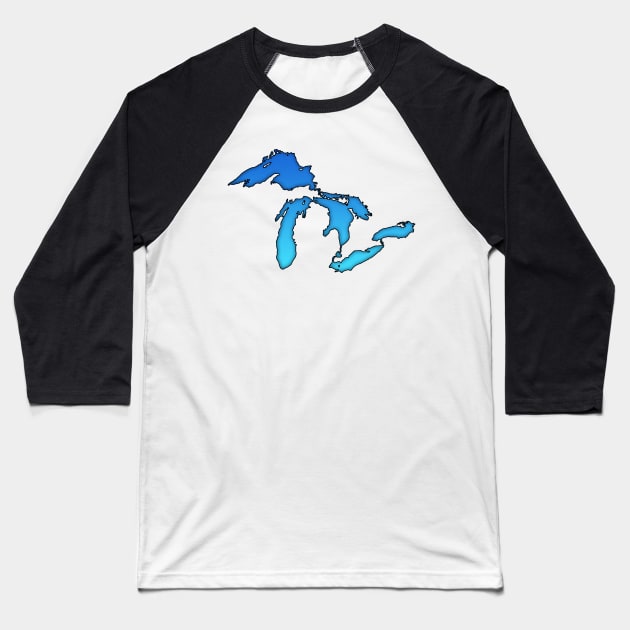 Great Lakes in Blue. Baseball T-Shirt by somekindofguru